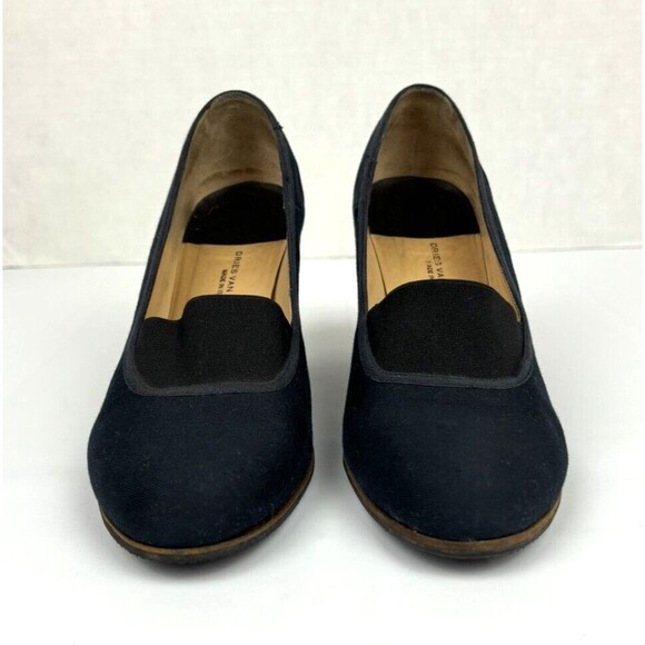 Dries Van Noten Dark Navy Heels - Picture 3 of 12